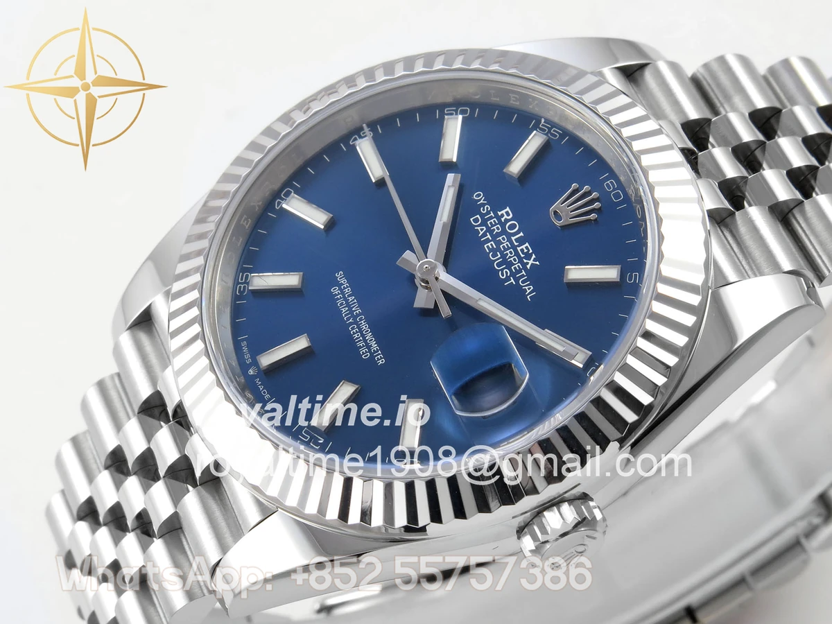 Rolex DateJust 41 126334 Clean Plus Blue Stick Dial on Jubilee Bracelet JH3235 (Free Sprung) Weighted 133g - Image 5