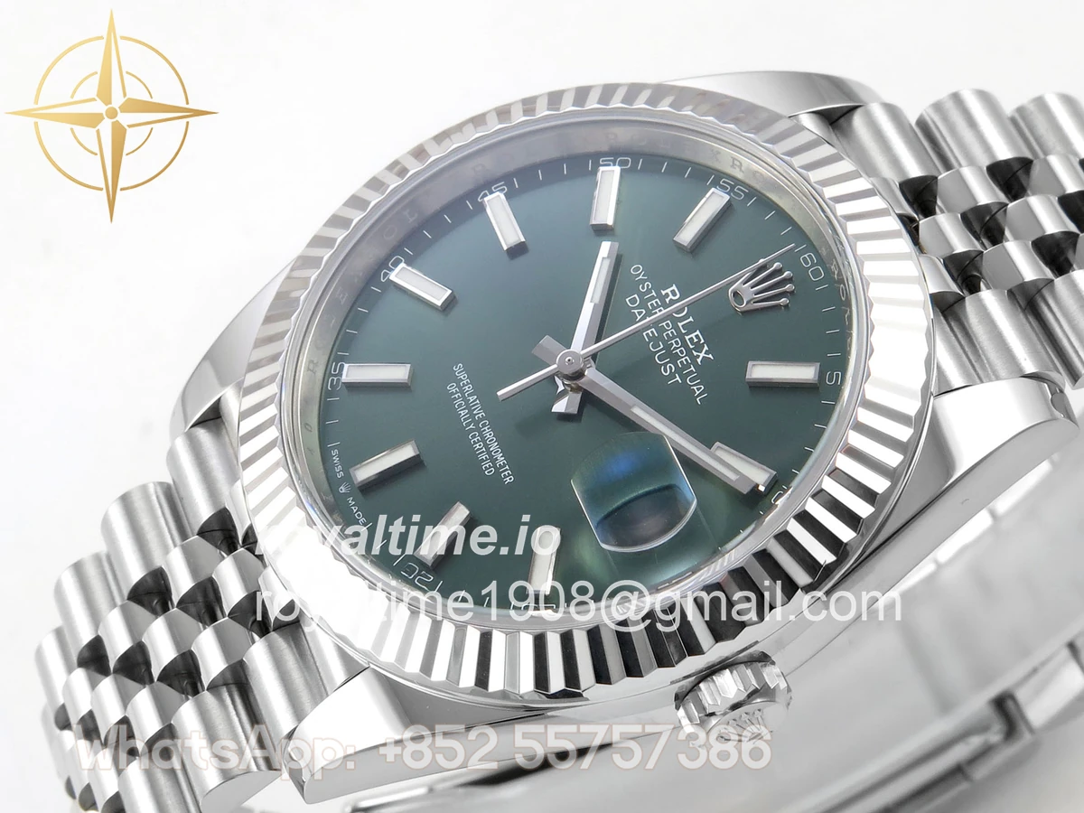 Rolex DateJust 41 126334 Clean Plus Green Stick Dial on Jubilee Bracelet JH3235 (Free Sprung) Weighted 133g - Image 5