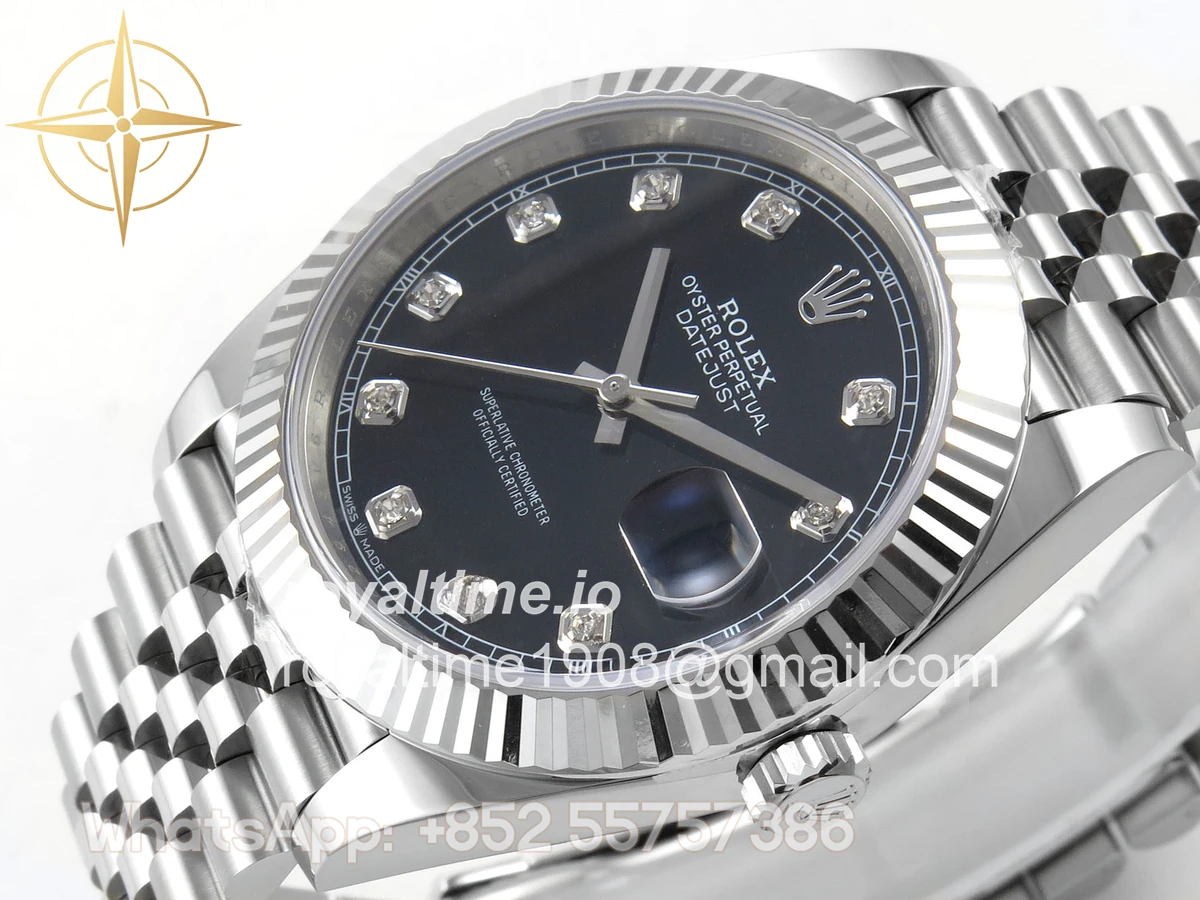 Rolex DateJust 41 126334 ERF Black Diamonds Dial on Jubilee Bracelet JH3235 (Free Sprung) Weighted 132g - Image 5