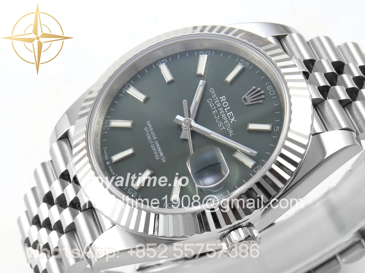 Rolex DateJust 41 126334 ERF Green Stick Dial on Jubilee Bracelet JH3235 (Free Sprung) Weighted 132g - Image 5