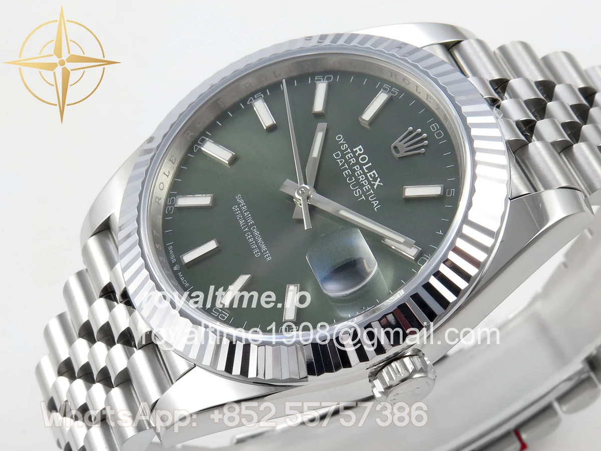 Rolex DateJust 41 126334 904L SS SCF Green Dial on Jubilee Bracelet VR3235 - Image 5
