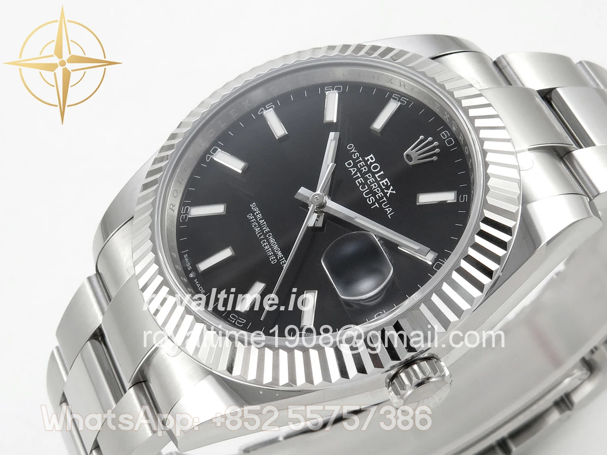 Rolex DateJust 41mm 126334 ARF Black Stick Dial on Oyster Bracelet DD3235 - Image 5