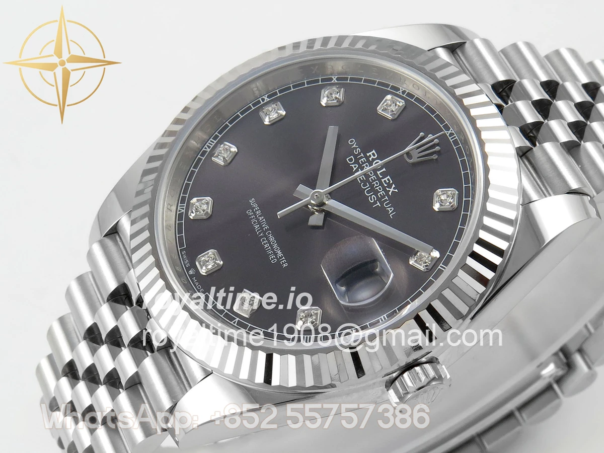 Rolex DateJust 41mm 126334 ARF Gray Diamonds Dial on Jubilee Bracelet DD3235 - Image 5