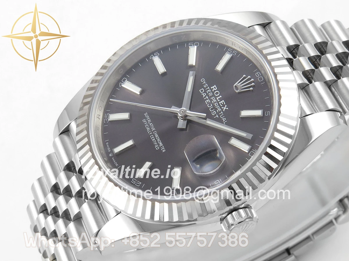 Rolex DateJust 41mm 126334 ARF Gray Stick Dial on Jubilee Bracelet DD3235 - Image 5
