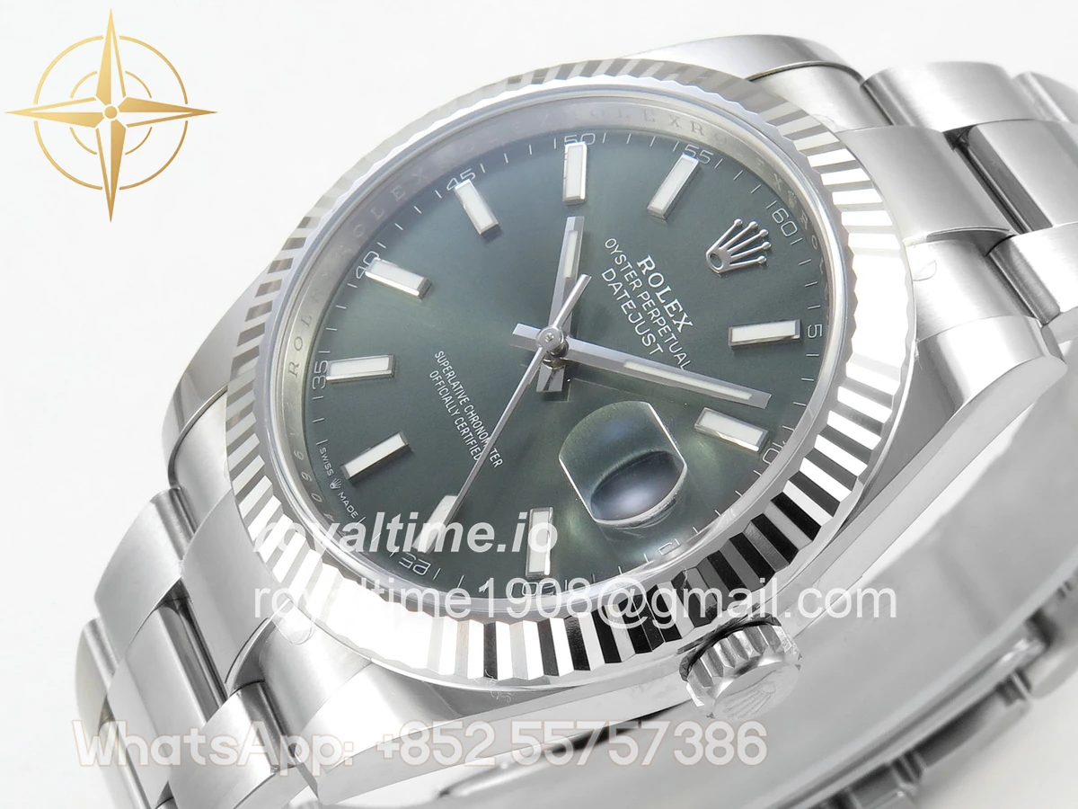 Rolex DateJust 41mm 126334 ARF Green Stick Dial on Oyster Bracelet DD3235 - Image 5
