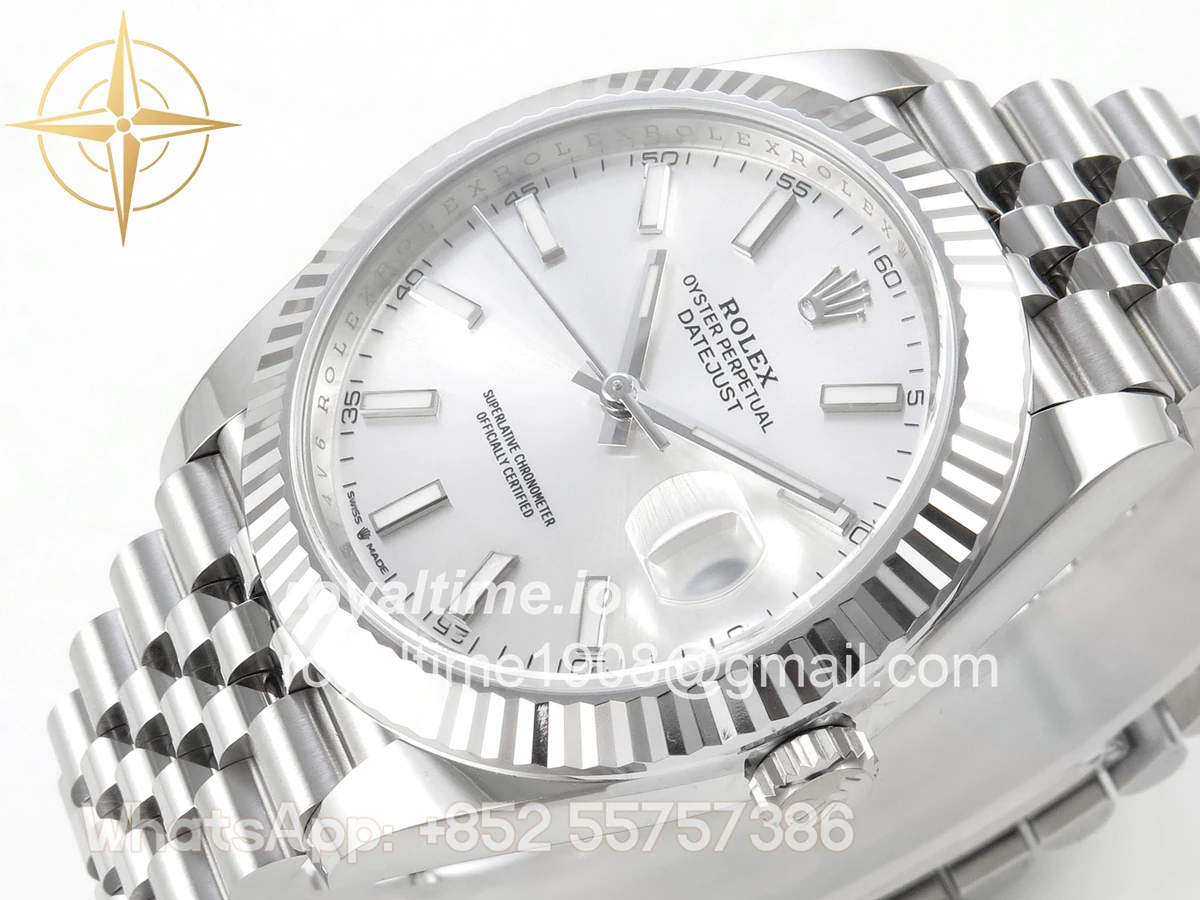 Rolex DateJust 41mm 126334 ARF Sliver Stick Dial on Jubilee Bracelet DD3235 - Image 5