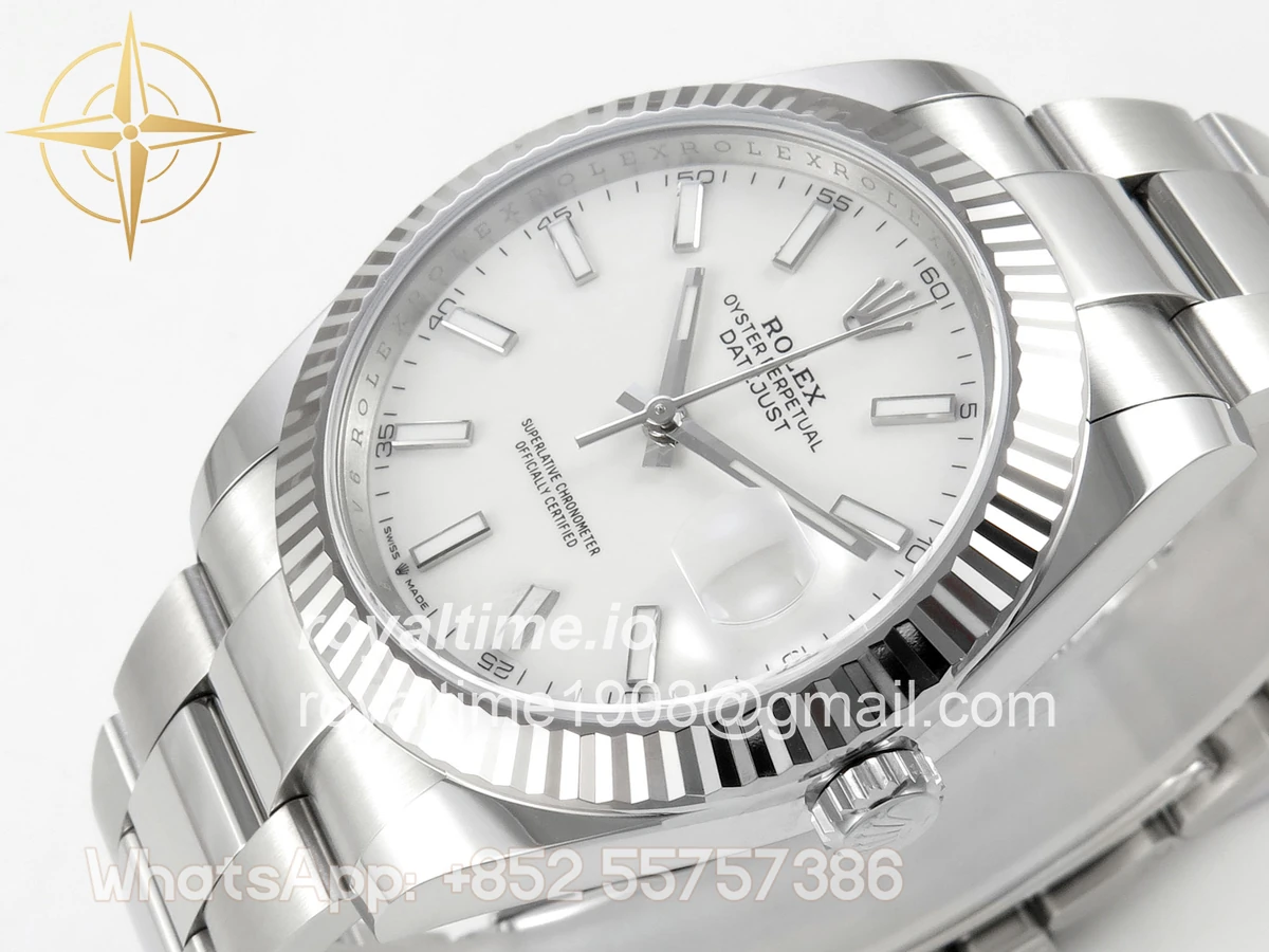 Rolex DateJust 41mm 126334 ARF White Stick Dial on Oyster Bracelet DD3235 - Image 5