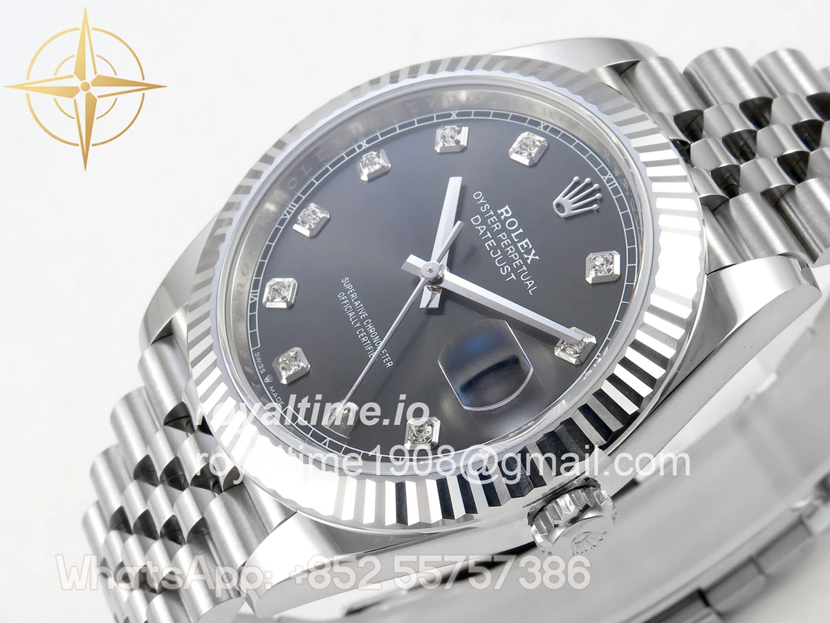 Rolex DateJust 41mm 126334 Clean Plus Gray Diamonds Dial on Jubilee Bracelet DD3235 - Image 5