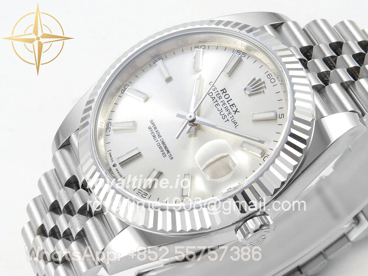 Rolex DateJust 41mm 126334 Clean Plus Silver Stick Dial on Jubilee Bracelet DD3235 - Image 5