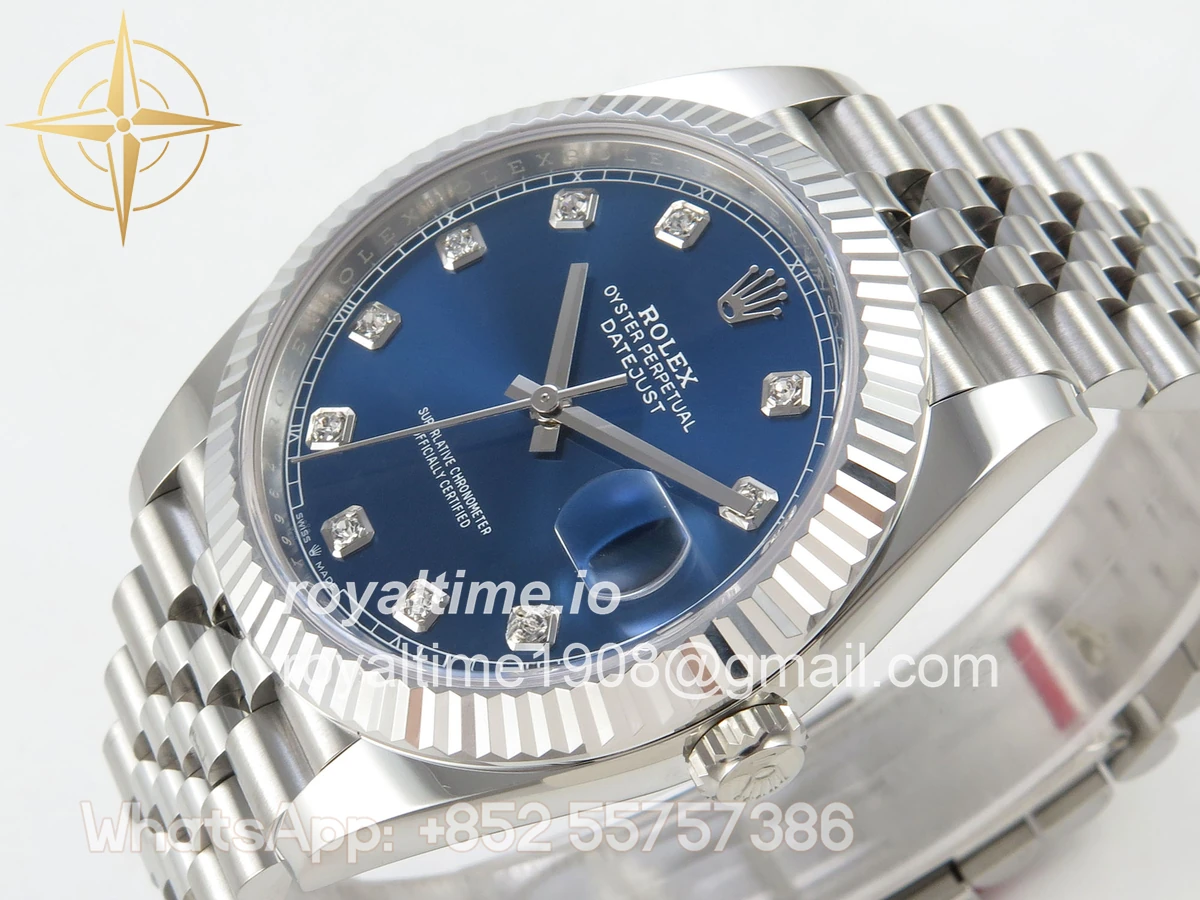 Rolex Datejust 126334 41mm Clean Plus 904L Blue Diamonds Dial on Jubilee Bracelet VR3235 - Image 5