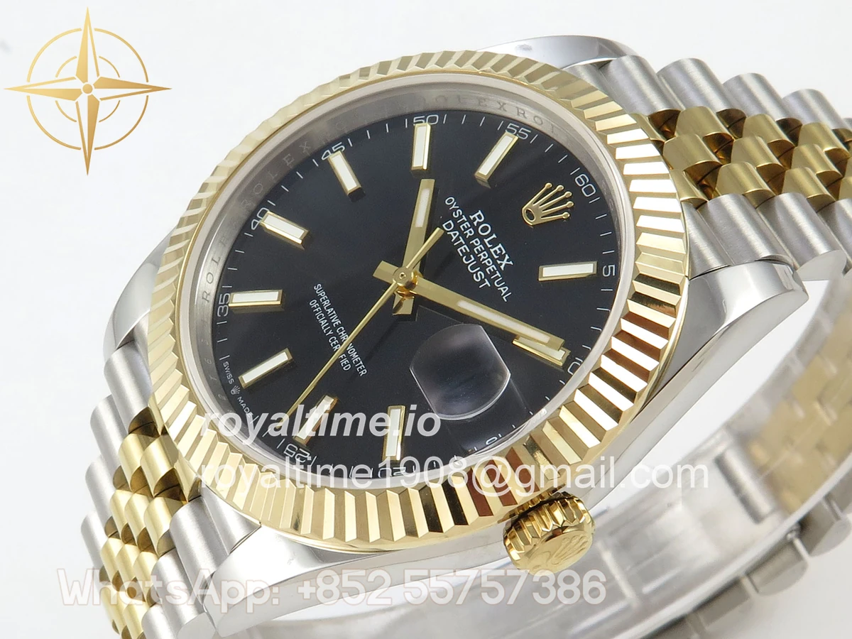 Rolex DateJust 41 126333 QF 904L Steel Black Stick Dial on SS/YG Jubilee Bracelet QF3235 (145g) - Image 5