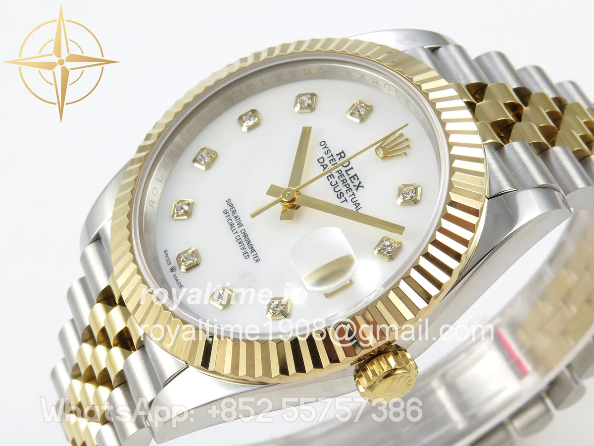 Rolex DateJust 41 126333 QF 904L Steel White MOP Dial on SS/YG Jubilee Bracelet QF3235 (145g) - Image 5