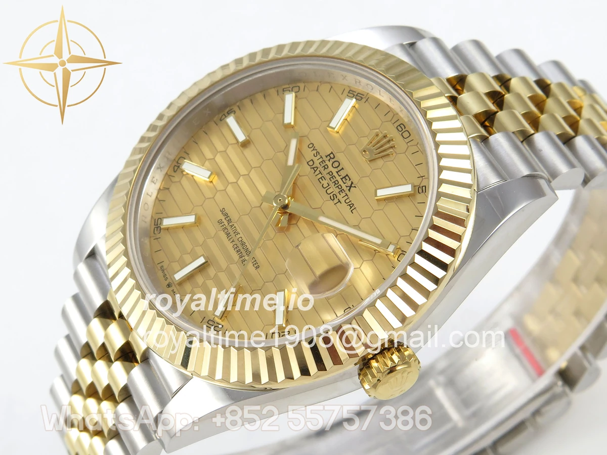 Rolex DateJust 41 126333 QF 904L Steel YG Textured Dial on SS/YG Jubilee Bracelet QF3235 (145g) - Image 5