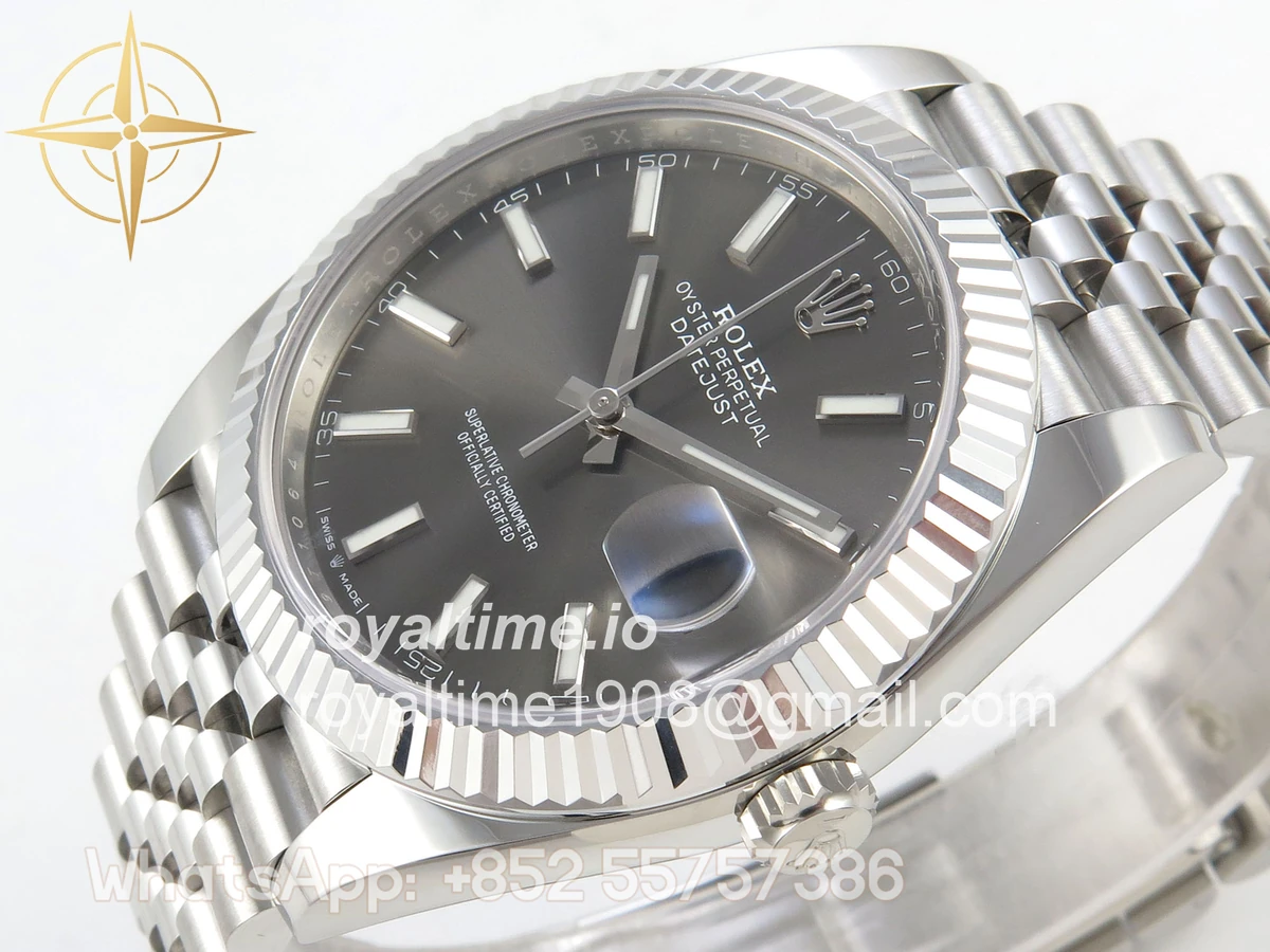 Rolex DateJust 41 126334 Clean Plus 904L Steel Gray Stick Dial on Jubilee Bracelet DD3235 - Image 5