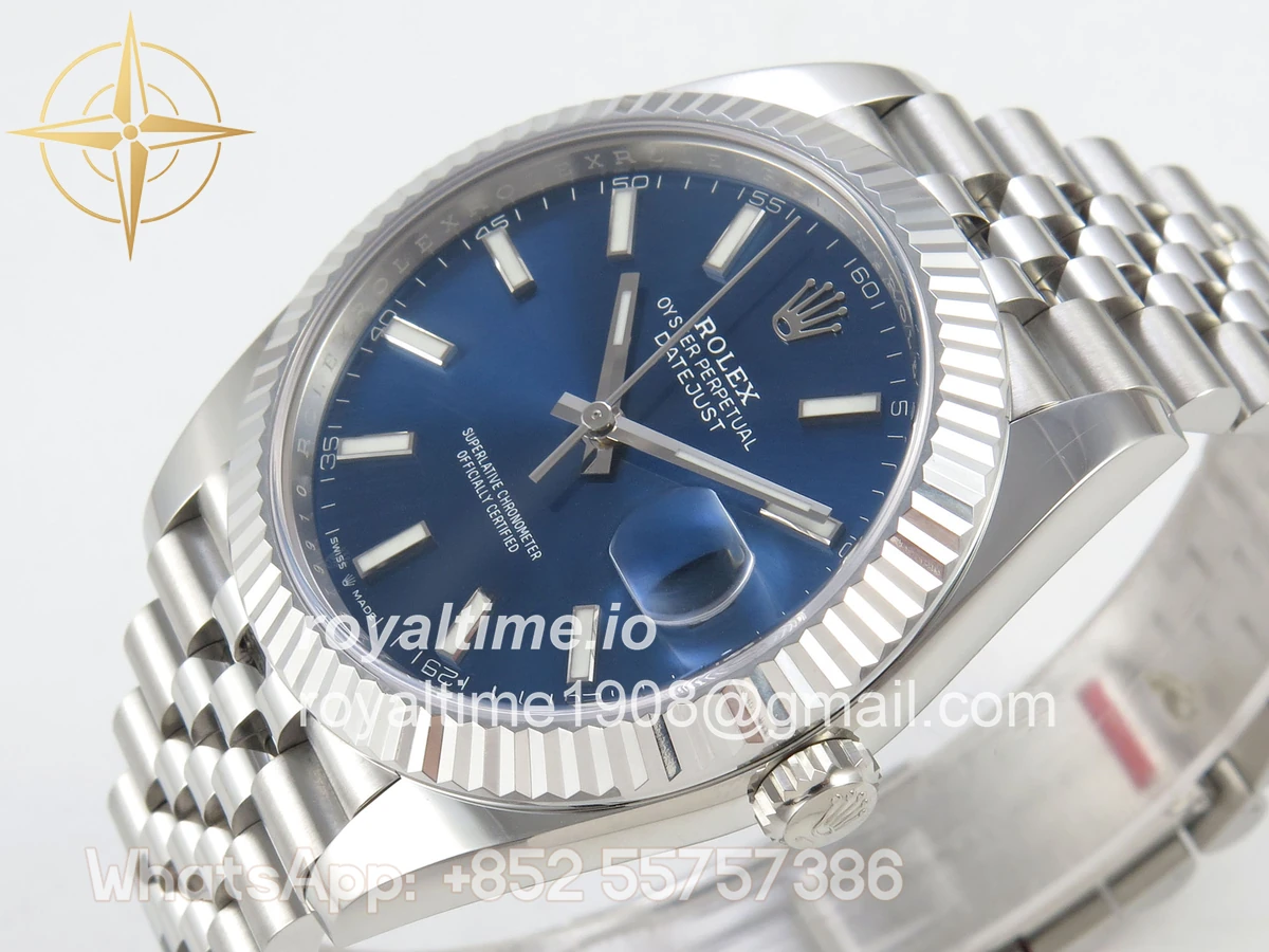 Rolex DateJust 41 126334 Clean Plus 904L Steel Blue Stick Dial on Jubilee Bracelet DD3235 - Image 5