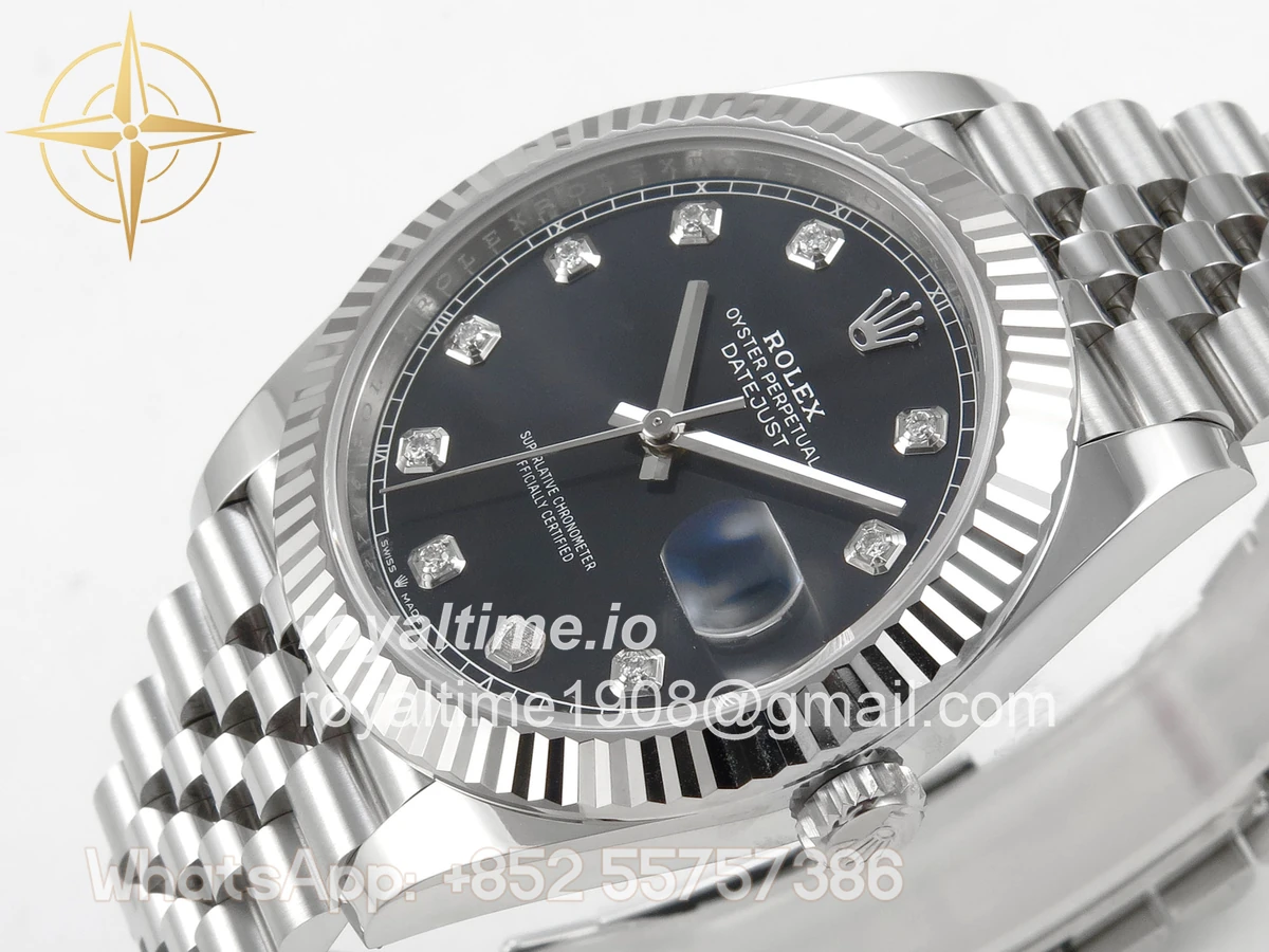Rolex DateJust 41 126334 SCF 904L Steel Black Diamonds Dial on Jubilee Bracelet A3235 - Image 5