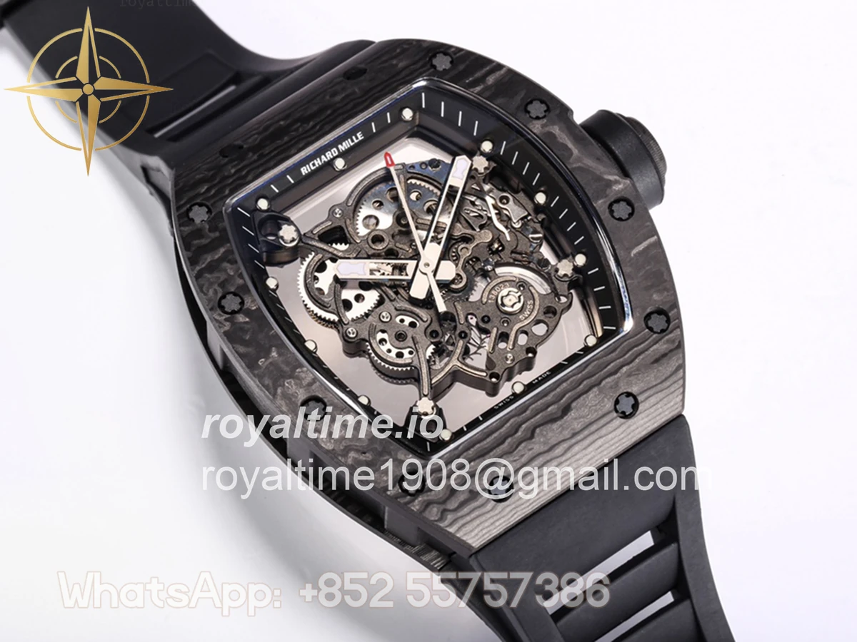 Richard Mille RM 055 Bubba Watson NTPT on Black Rubber Strap RMUL2 - Image 5