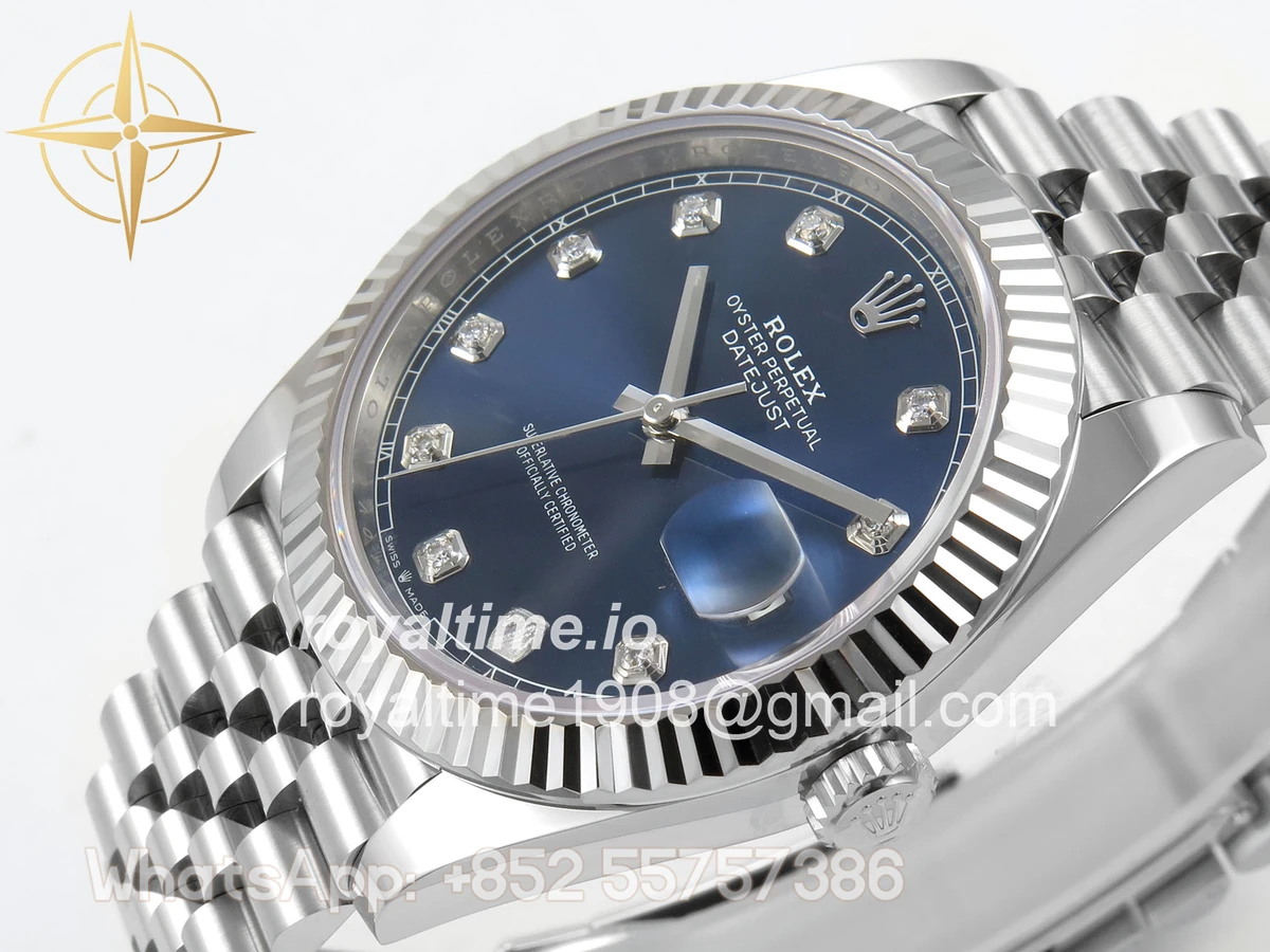 Rolex DateJust 41 126334 SCF 904L Steel Blue Diamonds Dial on Jubilee Bracelet A3235 - Image 5