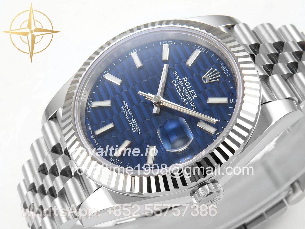 Rolex DateJust 41 126334 SCF 904L Steel Blue Textured Stick Dial on Jubilee Bracelet A3235 - Image 5