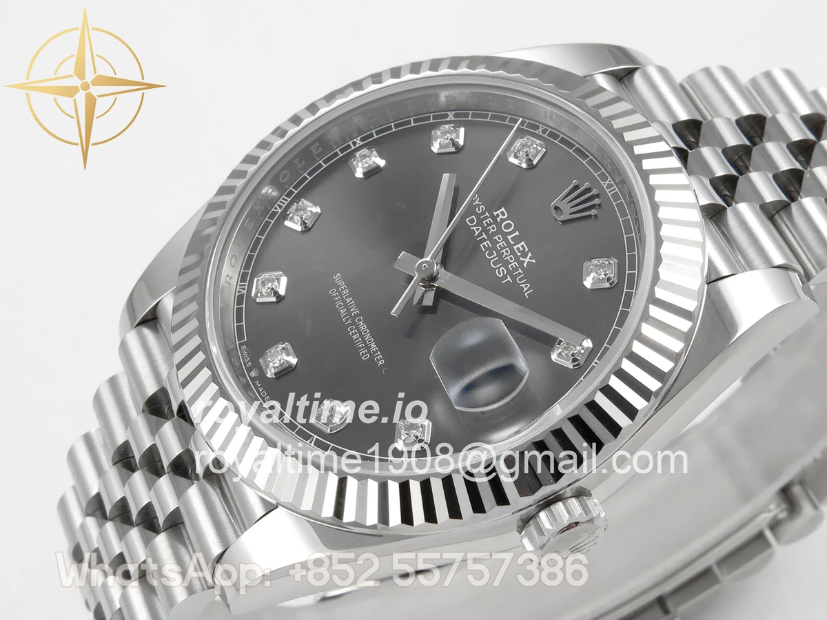 Rolex DateJust 41 126334 SCF 904L Steel Gray Diamonds Dial on Jubilee Bracelet A3235 - Image 5