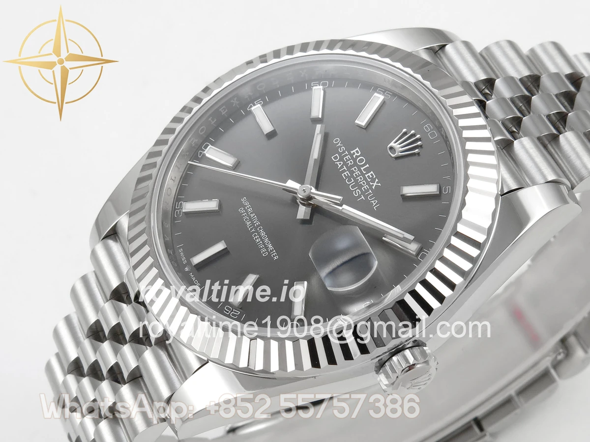 Rolex DateJust 41 126334 SCF 904L Steel Gray Stick Dial on Jubilee Bracelet A3235 - Image 5