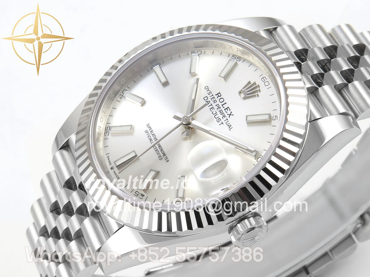 Rolex DateJust 41 126334 SCF 904L Steel Silver Stick Dial on Jubilee Bracelet A3235 - Image 5