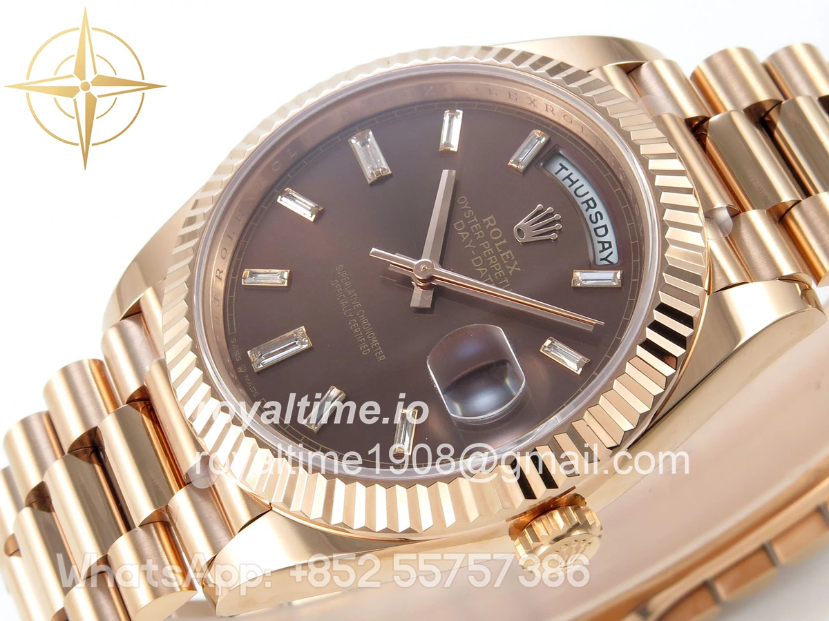 Rolex DayDate 40 228235 ARF Brown Crystal Dial on President Bracelet VR3255 - Image 5