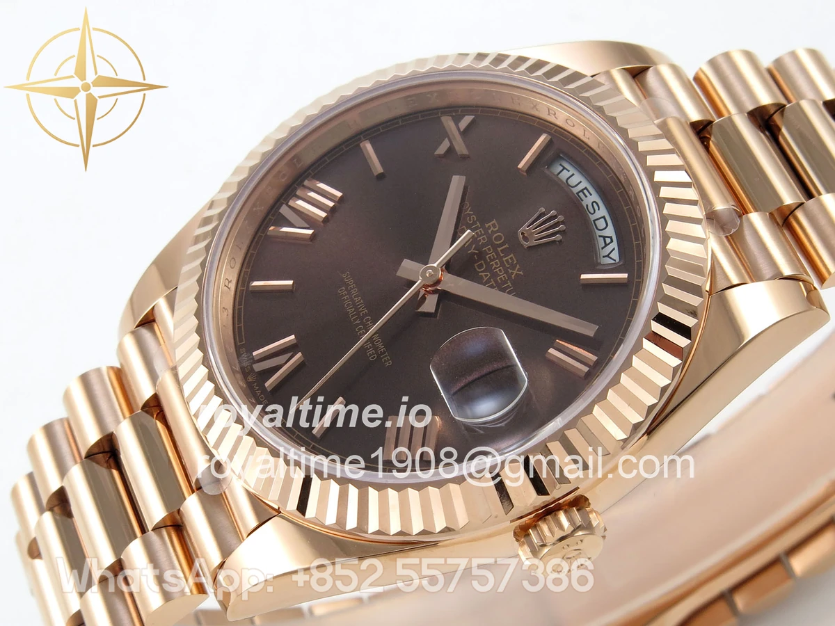 Rolex DayDate 40 228235 ARF Brown Roman Dial on President Bracelet VR3255 - Image 5