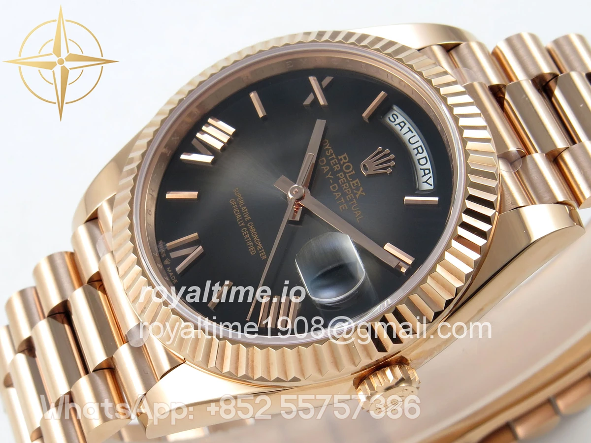 Rolex DayDate 40 228235 ARF Gray Ombre Roman Dial on President Bracelet VR3255 - Image 5