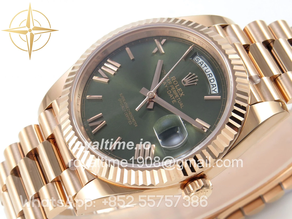 Rolex DayDate 40 228235 ARF Green Roman Dial on President Bracelet VR3255 - Image 5