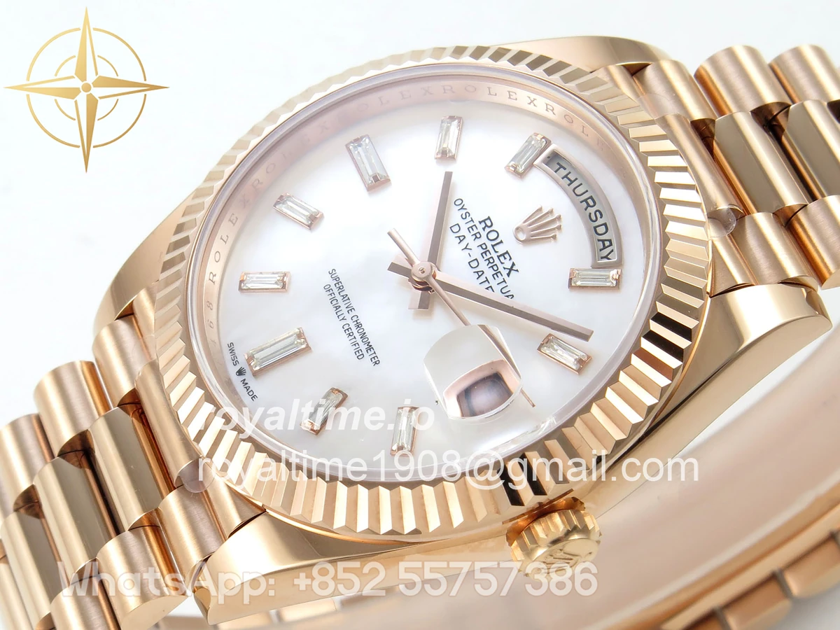 Rolex DayDate 40 228235 ARF White MOP Crystal Dial on President Bracelet VR3255 - Image 5