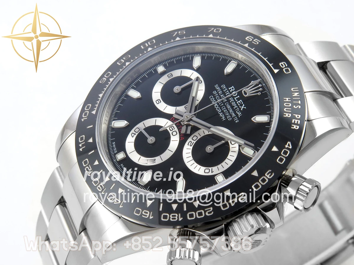 Rolex Daytona 116500 UFO Black Dial on Bracelet UF4130 (Free Sprung) - Image 5