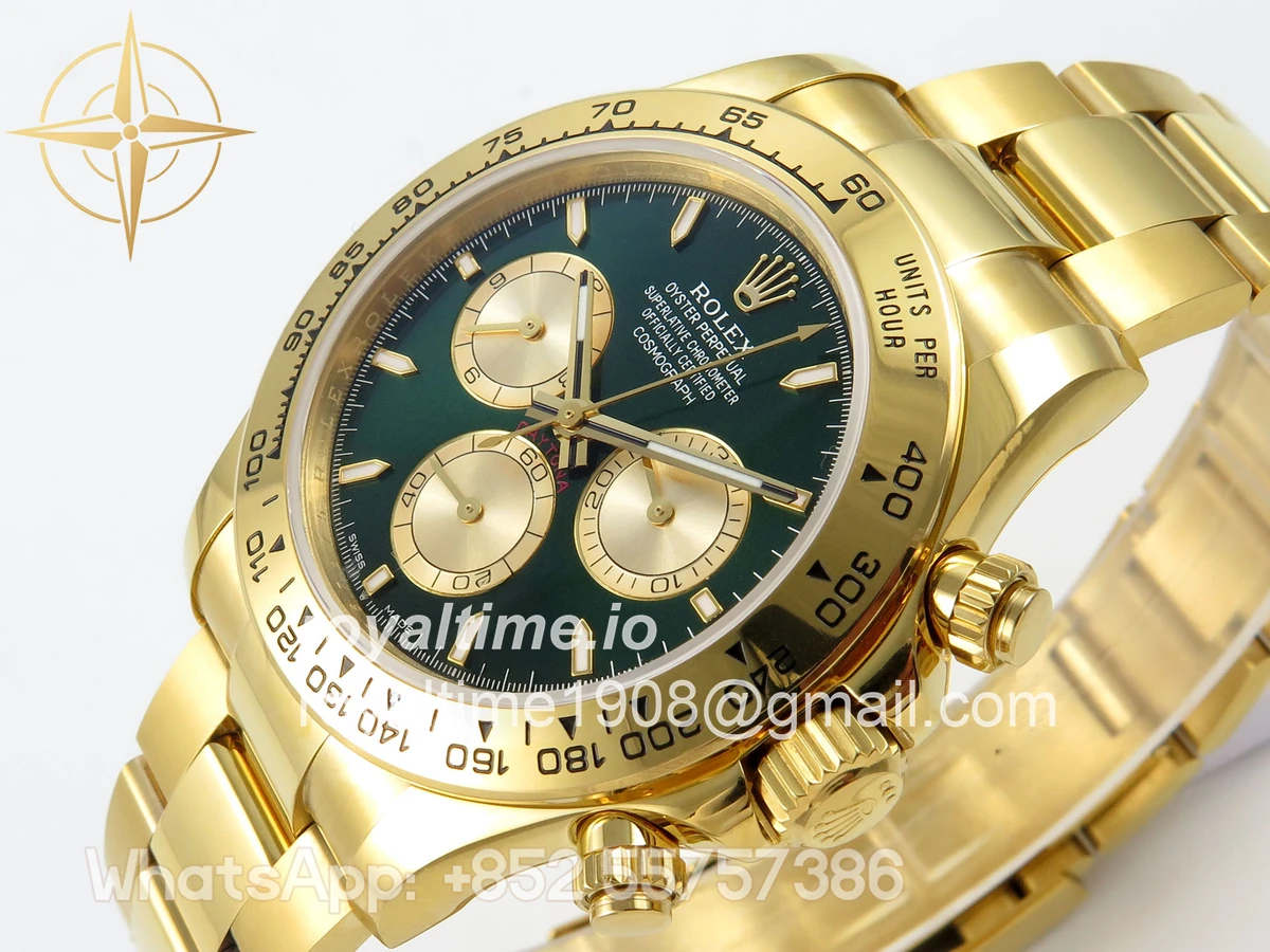 Rolex Daytona 116508 YG 3CF Green/YG Dial on YG Bracelet DD4131 (Gain Weight) - Image 5