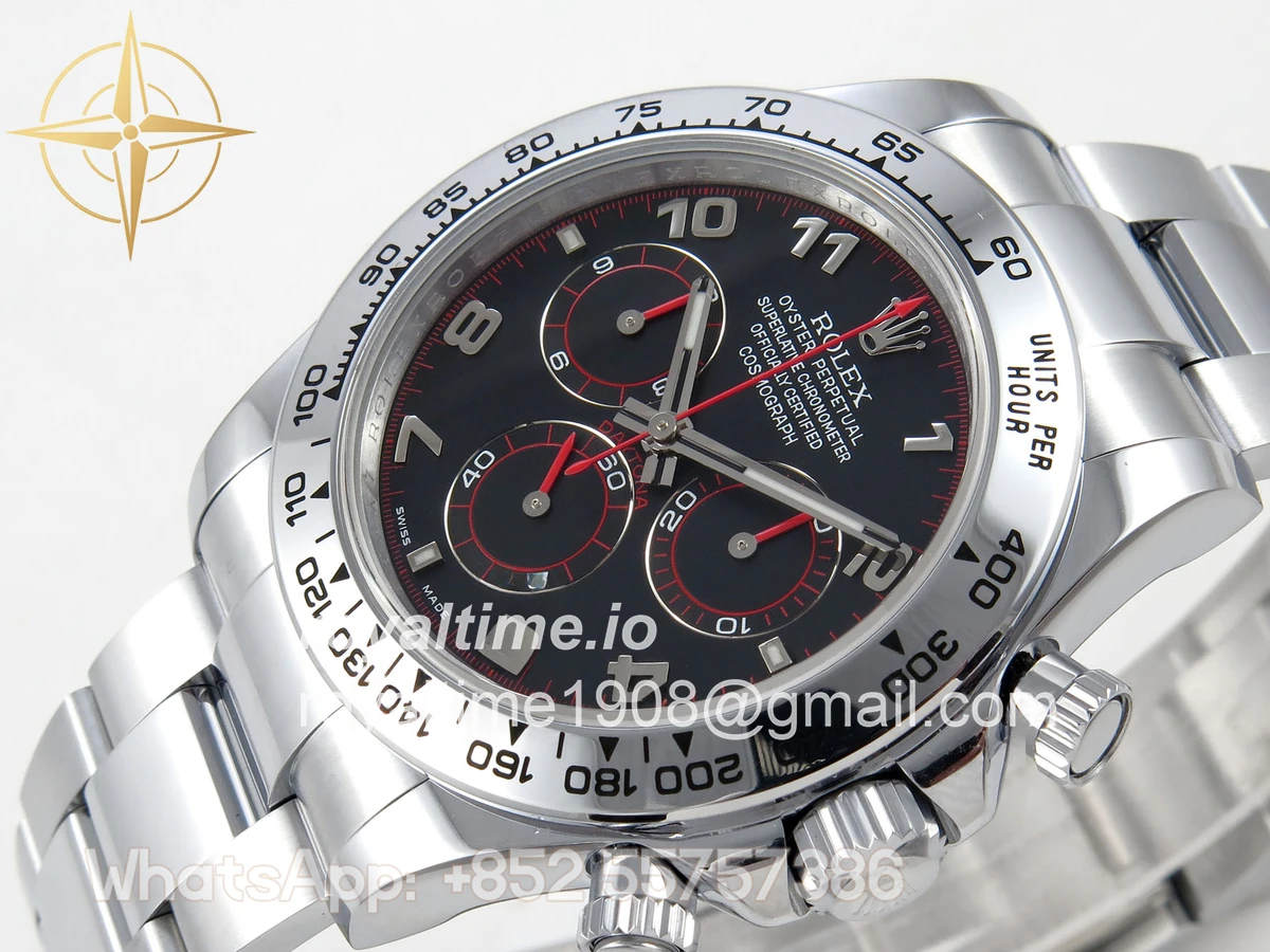 Rolex Daytona 116509 QF Black Numeral Dial on SS Bracelet SA4130 V2 Weighted 182g - Image 5