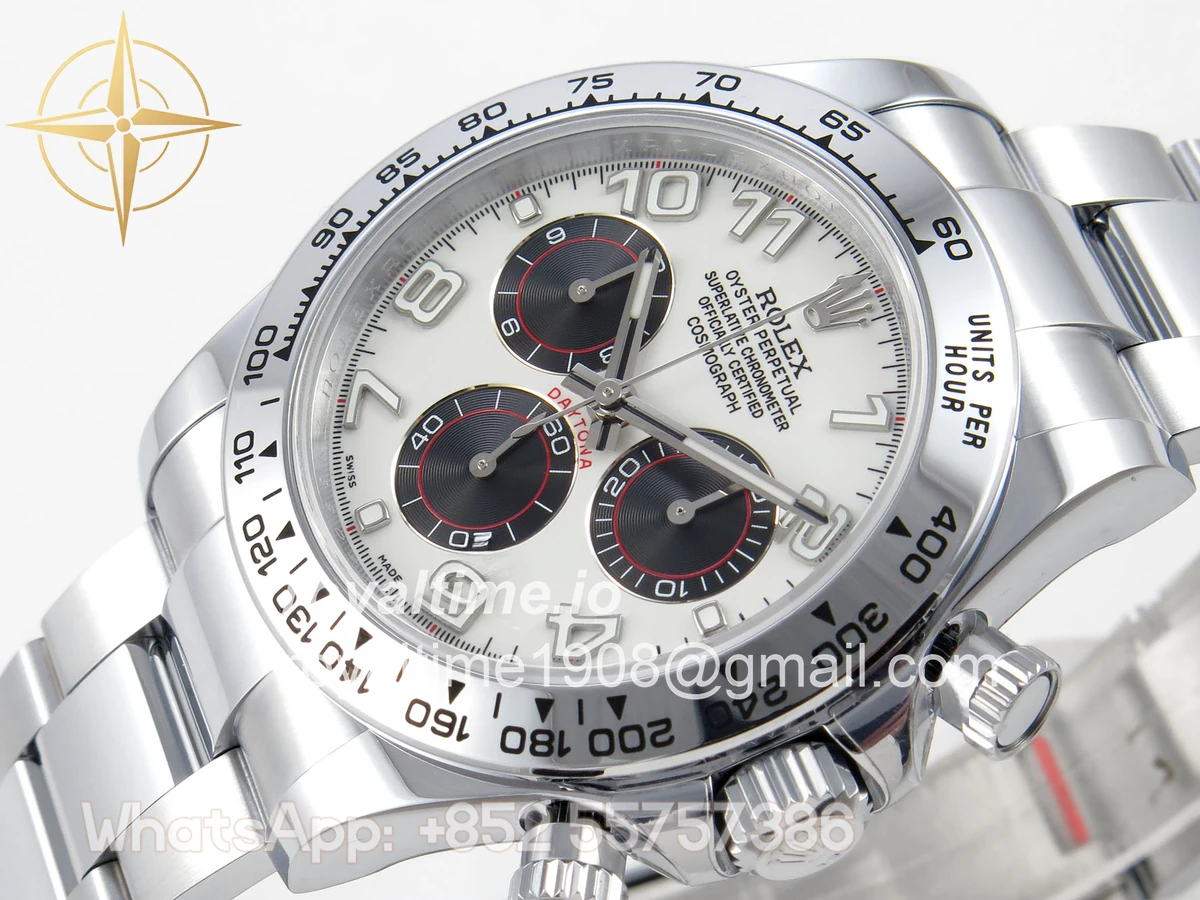 Rolex Daytona 116509 QF White/Black Numeral Dial on SS Bracelet SA4130 V2 Weighted 182g - Image 5