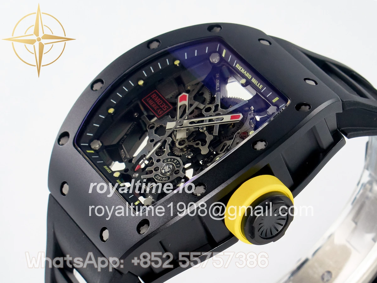 Richard Mille RM035-02 Black Ceramic SONIC Skeleton Dial on Black Rubber Strap RMUL1 - Image 5