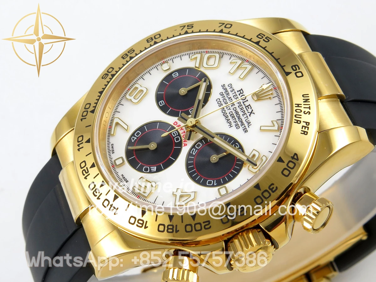 Rolex Daytona 116518 QF White/Black Numeral Dial on Oysterflex Strap SA4130 V11 (Gain Weight) 160g - Image 5