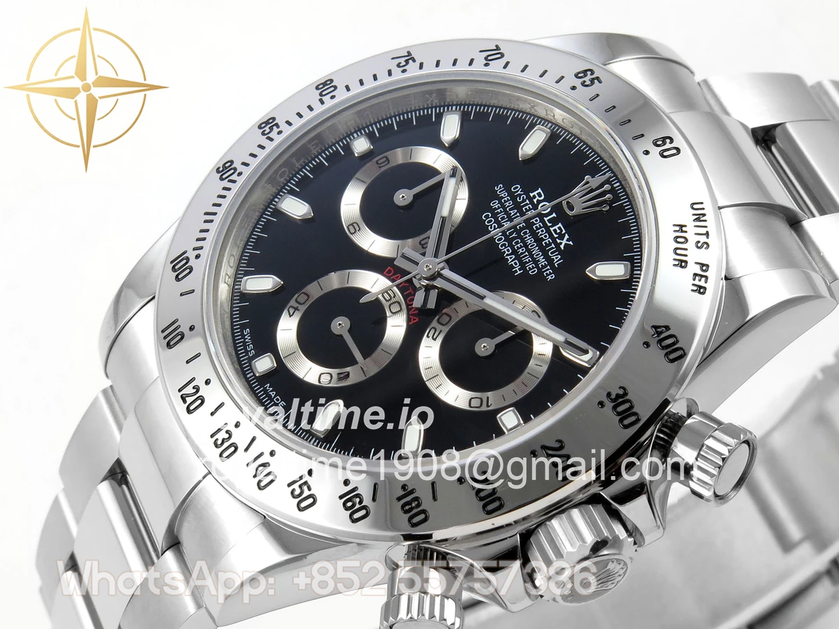 Rolex Daytona 116520 UFO Black Dial on Bracelet UF4130 (Free Sprung) - Image 5