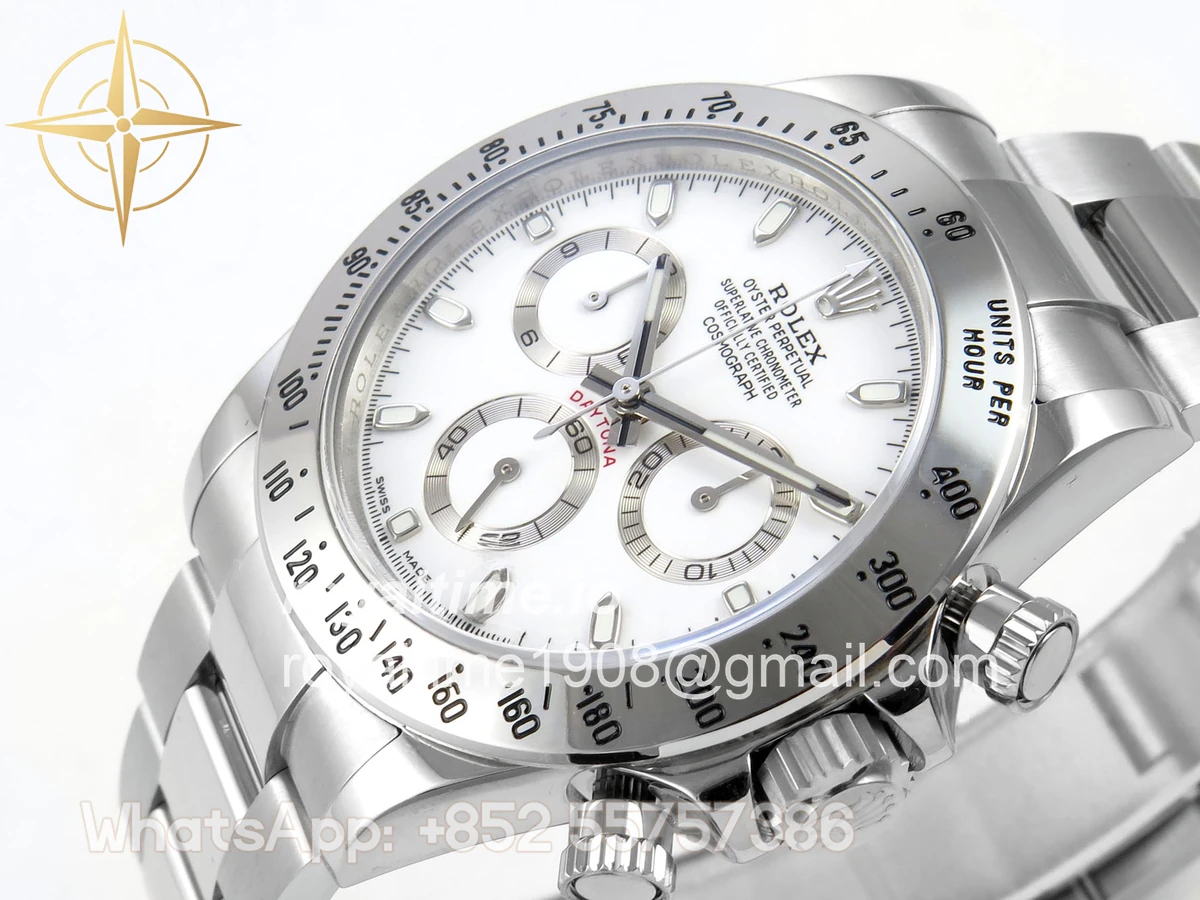 Rolex Daytona 116520 UFO White Dial on Bracelet UF4130 (Free Sprung) - Image 5