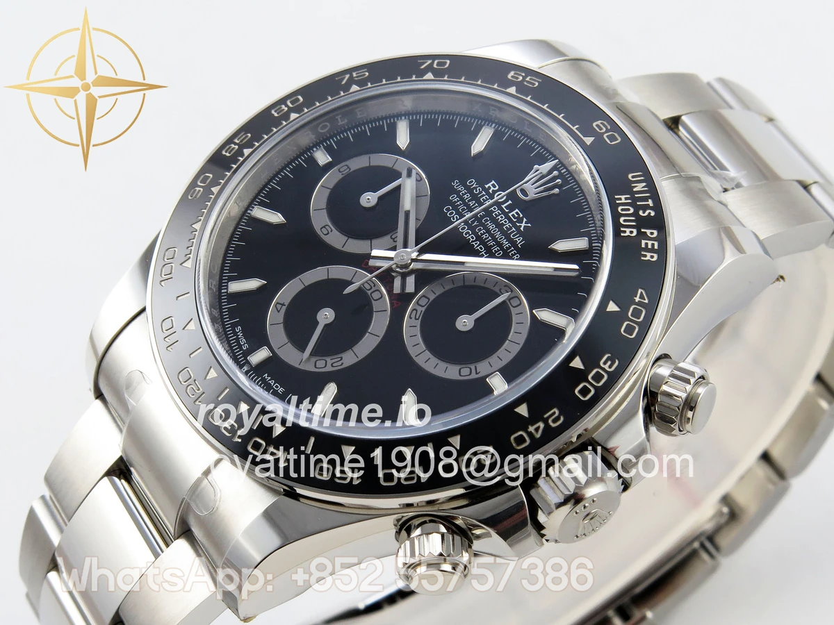 Rolex Daytona 126500 ARF 904L Black Dial on Oyster Bracelet DD4131 - Image 5