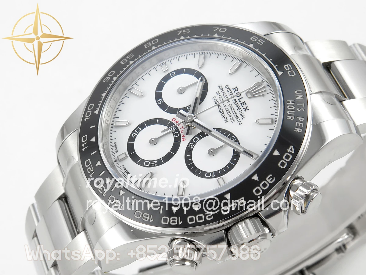 Rolex Daytona 126500 Panda ARF 904L White Dial on Oyster Bracelet DD4131 - Image 5