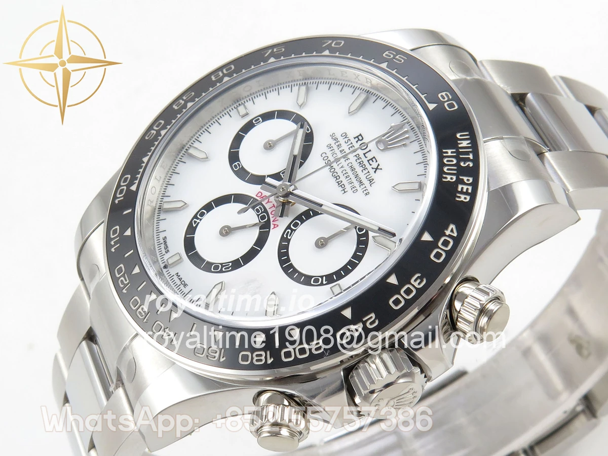 Rolex Daytona 126500 Panda Clean Plus 904L White Dial on Oyster Bracelet DD4131 - Image 5