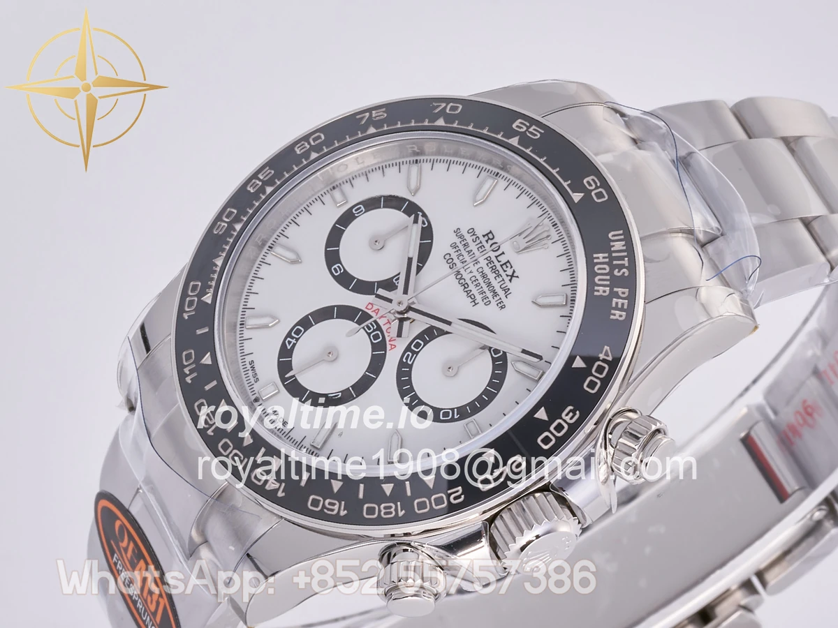 Rolex Daytona 126500 QF 904L Steel White Dial on SS Bracelet JH4131 (Free Sprung) - Image 5