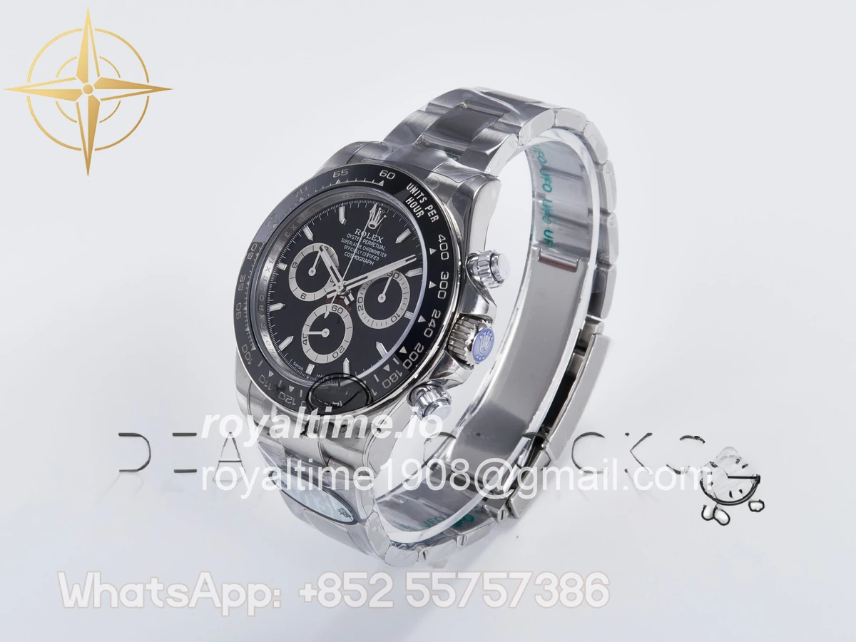 Rolex Daytona 126500 UFO 904L Steel Black Dial on SS Bracelet UF4131 (Free Sprung) - Image 5