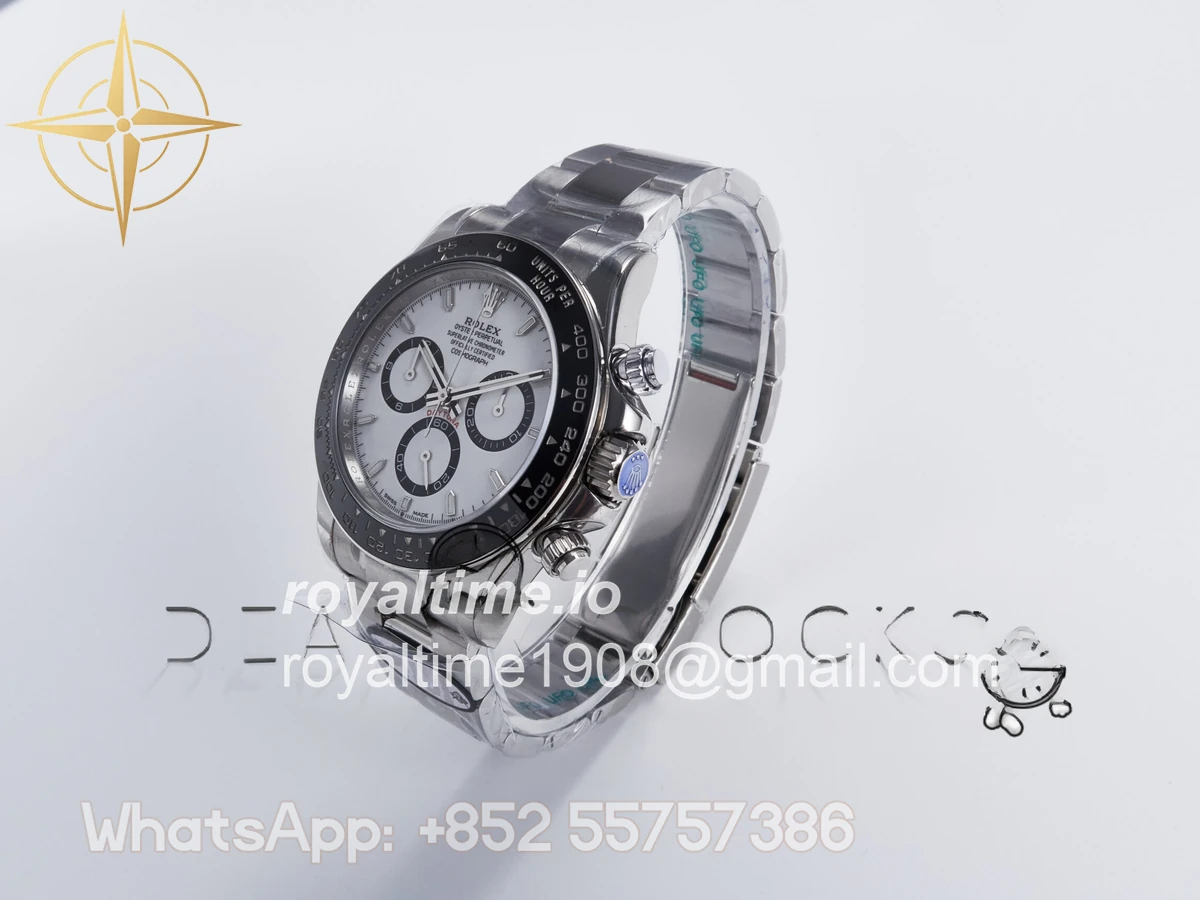 Rolex Daytona 126500 UFO 904L Steel White Dial on SS Bracelet UF4131 (Free Sprung) - Image 5