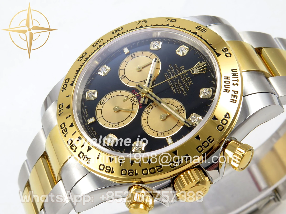 Rolex Daytona 126503 SS/YG UFO Black/YG Diamonds Dial on SS/YG Bracelet UF4131 (Free Sprung) - Image 5