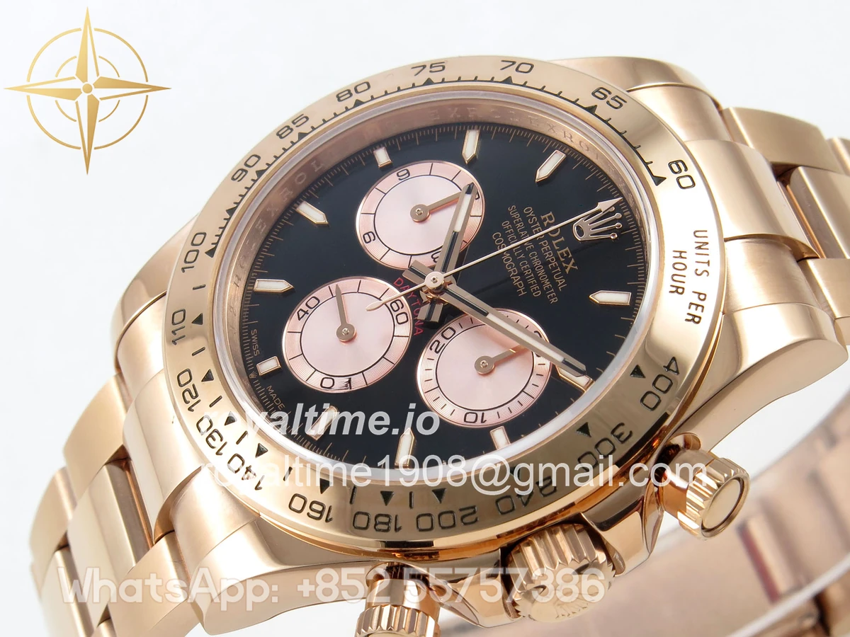 Rolex Daytona 126505 RG UFO Black/RG Dial on RG Bracelet UF4131 (Free Sprung) - Image 5