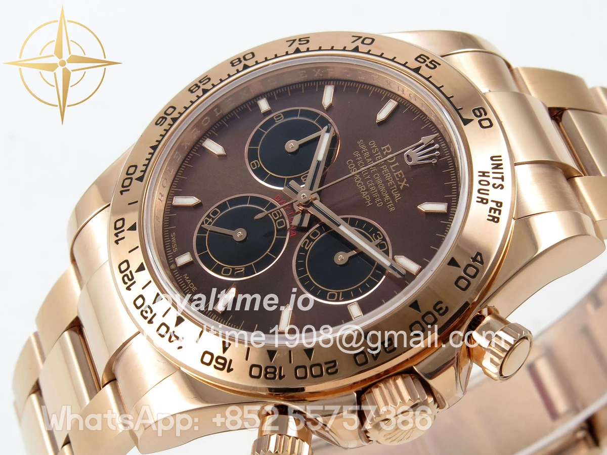Rolex Daytona 126505 RG UFO Brown/Black Dial on RG Bracelet UF4131 (Free Sprung) - Image 5