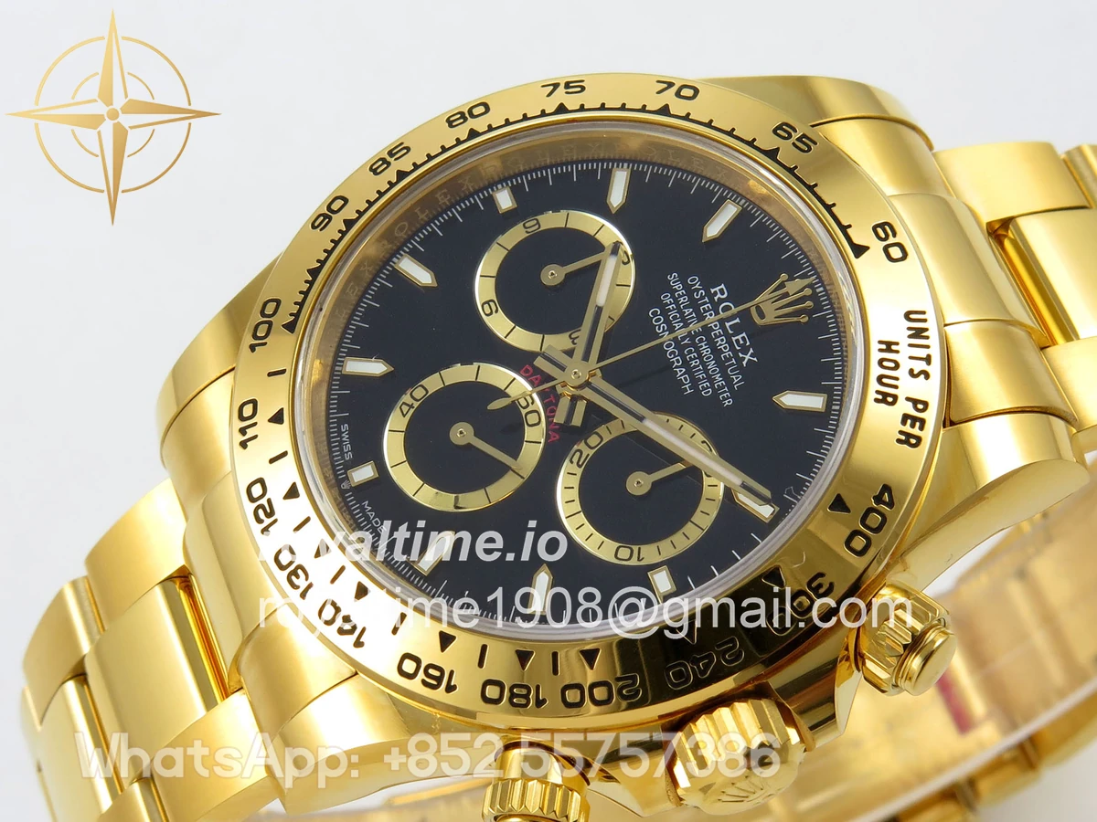 Rolex Daytona 126508 BTF Black Dial on YG Braclet DD4131 (Weighted) 220g - Image 5