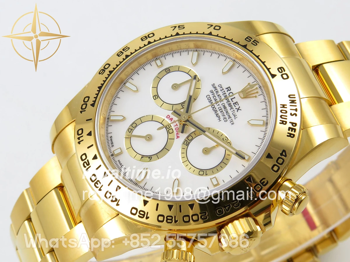 Rolex Daytona 126508 BTF White Dial on YG Braclet DD4131 (Weighted) 220g - Image 5